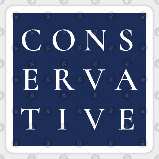 Conservative - Typographic Sticker by aphian